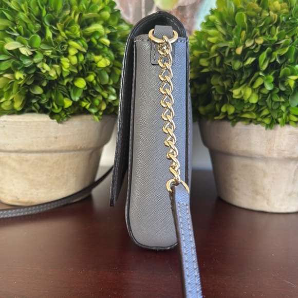 KATE SPADE♠️New York "Alek" TIDEN PLACE🩶CLIFF GREY🩶SAFFIANO LEATHER BAG🌟EUC🌟 - Picture 5 of 17